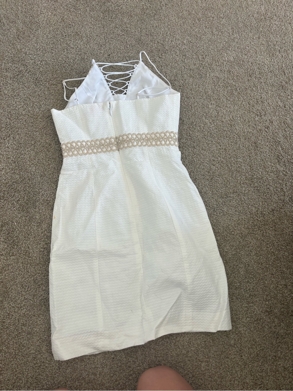 Lilly Pulitzer Trista Shift White Lace-Trim Mini Dress - Picture 2 of 6